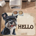 Schnauzer Food Mat for Floors Waterproof,Quick Dry Anti-Slip Dog Bowl Mats for Food and Water,Pet Feeding Mats,Pet Placemat for Messy Drinkers to Protect Floors,Pets Supplies 17.72×11.81in