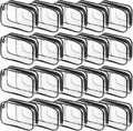 20 Packs Clear Cosmetics Bags for Women Men Waterproof Toiletry Bags PVC Makeup Bags Organizer Case with Zipper for Travel Bathroom (Black)