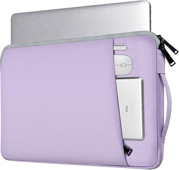 13 Inch Laptop Sleeve Case for 13-inch New MacBook Air M4 A3240 2025,13 13.6 Inch MacBook Air 13 M3/M2/M1 2020-2024, Computer Carrying Bag with Handle, Purple