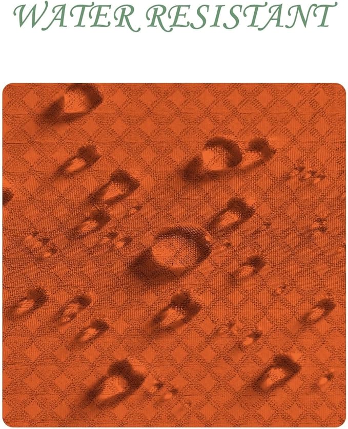 ggaimwf 72x96 Inch Solid Color Shower Curtain for Bathroom Waffle Bath Water Resistant Fabric Curtains Rust Modern Thick Shower Stall Curtain with Metal Hooks