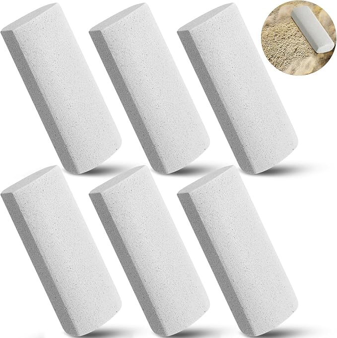 Abbylike 6 Pcs Pet Hair Remover Gray Pumice Stone Car Pet Hair Removal Tool for Bedding Carpet Couch Furniture Cleaning(6.1 x 2.56 x 1.4 Inch)