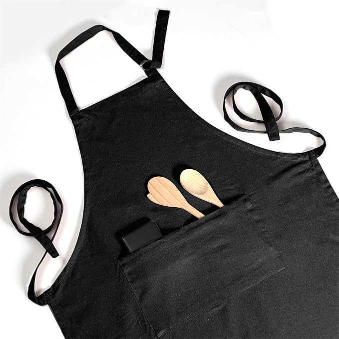Native Fab Kitchen Apron 2 Pack - 100% Cotton Adjustable, Durable Apron with Pockets, Perfect for Cooking, Baking, Grilling
