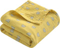 NTBAY 4 Layer Muslin Cotton Toddler Blanket, 30x40 Soft and Breathable Receiving for Newborns and Infants, Perfect for Crib, Stroller, Travel, Lightweight Nursery Blanket, Honey Bear