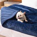 Maidewow Navy Blue Dog Blanket for Pets Reversible Fluffy Pet Bed Cover Mats Waterproof Puppy Blankets Leakproof Sofa Couch Washable Cover Cat Pet Blanket for Warm-Navy Blue,M