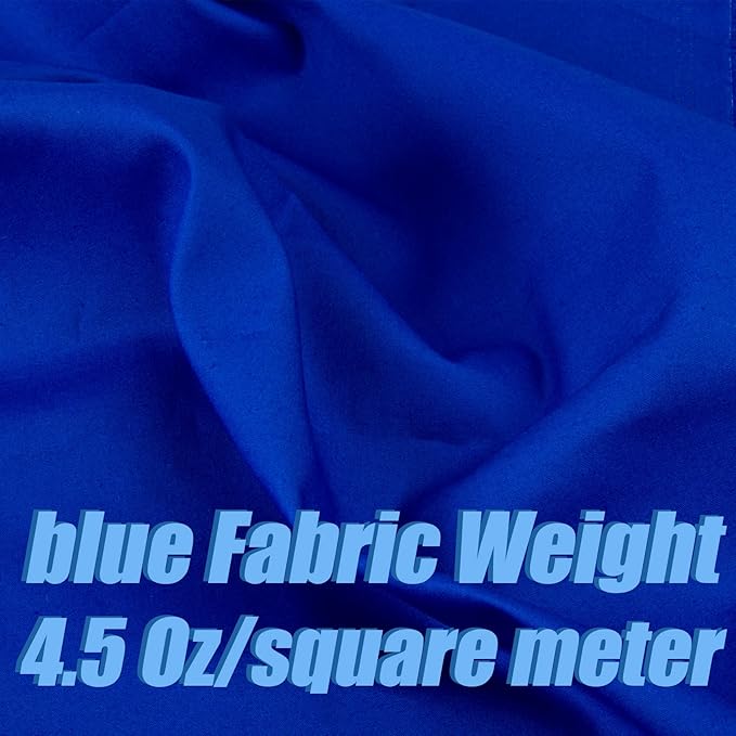 5 Yard Blue Cotton Fabric,Natural Cotton Poplin Fabric by The Yard, 59 Inches Wide 100% Cotton Fabric,Soft Embroidery Muslin Quilting Material for Sewing Material Apparel Cloth