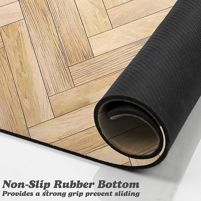 Dog Food Mats for Floors Waterproof, Dog Cat Water Bowl Mats Pet Feeding Absorbent Mat Dog Cat Pet Placemats for Food and Water Wood 24 * 32 inch