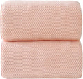 Akzpe 40x80 Inches Bath Sheets Towels for Adults Oversized Bath Towels Extra Large Luxury Super Soft Absorbent Quick Dry Microfiber (Pink, 2PCS)