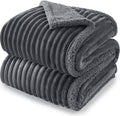AIPERRO Waterproof Dog Blanket for Small Dogs, Washable Soft Puppy Cat Blanket Flannel Cotton Velour for Sofa Couch Protector, Comfort & Security Reversible Bed Protection for Pet, 25"X35", Gray