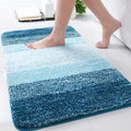 Arotive Microfiber Bathroom Rugs, Shaggy Soft and Absorbent Bath Rug, Non-Slip, Thick Plush Machine Washable Dry Bath Mats for Bathroom, Tub and Shower, 30x20, Peacock Blue, Rectangular