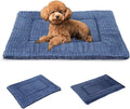 BVAGSS Reversible Dog Crate Pad, Memory Foam Pet Bed Mat, Soft Warm Machine Washable Sleeping Kennel Mattress for Small Medium Dogs XH079 (24''x18''x1.6'',Navy)