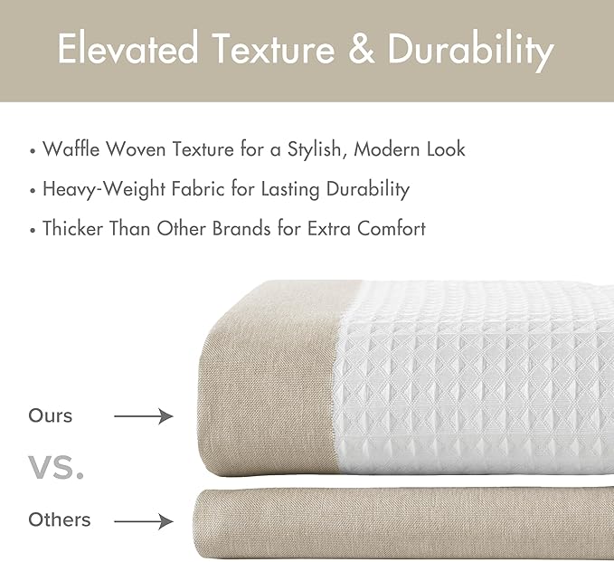 Madison Park Shower Curtain Spa Waffle Weave Stall Shower Curtain for Bathroom 3M Scotchgard Moisture Management, Spa Quality Modern Shower Curtains for Bathroom, Stall 36x72'' Taupe