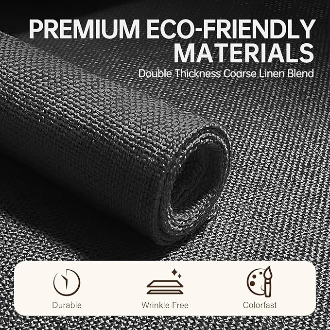 Blue Forest | Rectangular Faux Linen Placemats Set of 4 | Dual- Layered Thickened for Durability | Heat Resistant | Machine Washable | Wrinkle Free for Easy Care Indoor/Outdoor Use - Dark Green