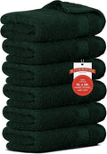 RIVERSIDE 6 Pack Premium Hand Towels Set, 16x28 inches, 100% Ring Spun Cotton, 600 GSM, Soft, Quick Dry and Highly Absorbent, Towels for Bathroom, Kitchen, Gym, Spa - Hunter Green