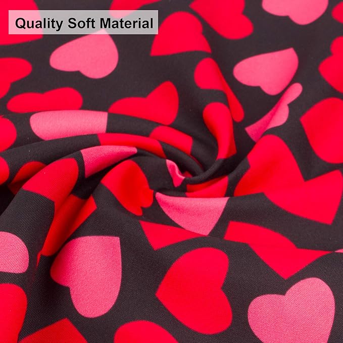 PTDECOR Valentine Dog Bandana, Multi Size, Reversible Triangle Bibs Scarf Valentine Bandanas for Small Dogs (Small)