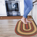 Homespice Highland Oval Braided Rugs 20x30 - Jute Country Kitchen Rugs for Cabin Decor, Reversible, No Shed Jute for Low Maintenance