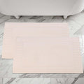 Superior 100% Cotton Bathmat Set, Bath Mat, Bathroom Decor, Shower, Bathtub Essentials, Home Accessories, Washable Rug, Absorbent, Quick Dry, Leo Collection, Set of 2, 22" x 35", Ivory