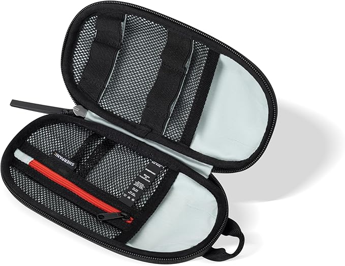 Sherpani Mini Co-Pilot, Travel Cable Bag, Cord Storage Organizer, Small Tech Pouch, Accessory Carrying Case, Travel Gift for Women (Carbon)
