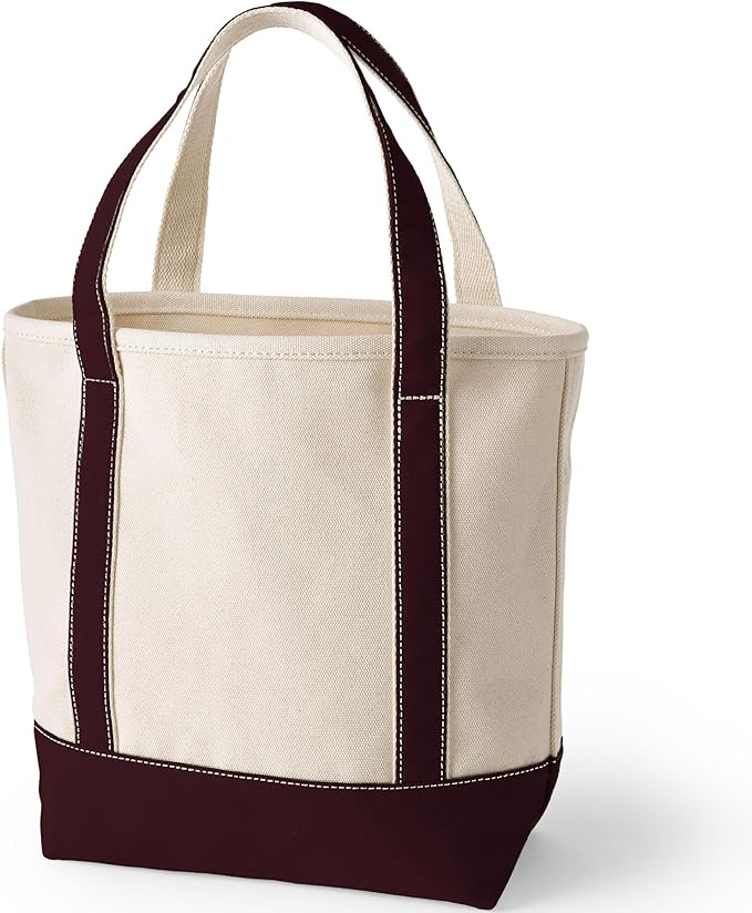 Lands' End Open Top Canvas Tote Bag