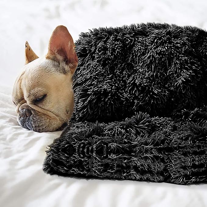 Petbuy Pet Dog Bed Blankets, Fluffy Fleece Dog Throw Blankets Sleep Mat,Soft Puppy Blankets Cat Kitten, S M L XL,Fuzzy Reversible Sherpa Blanket for Bed, Couch, Sofa, Travel,Washable & Lightweight