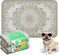 FXW Washable Pee Pads for Dogs, Puppy Pads with Super Absorbent, Specifically Designed for 42inch Cages, 27" x 41" Rectangle, Boho, 2 Packs