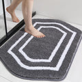COSY HOMEER Extra Thick Bath Rugs - Anti-Slip Bath Linen Sets Mats Soft Plush 100% Strong Mirco Polyester Mat Living Room Bathroom Floor Water Absorbent(Grey,24x36 - Inches)