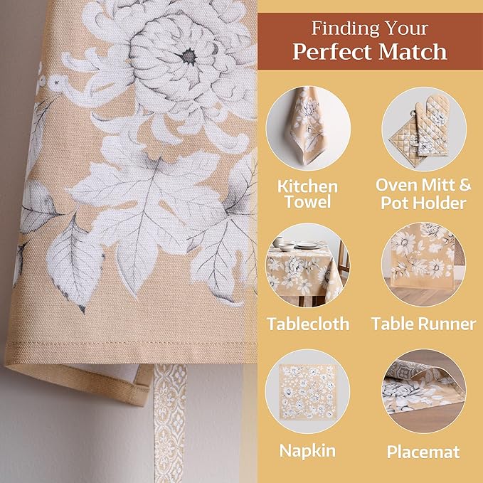 Maison d' Hermine 100% Cotton Apron for women with Pocket Kitchen Chef Apron for Men Cooking Gardening Server Waitress