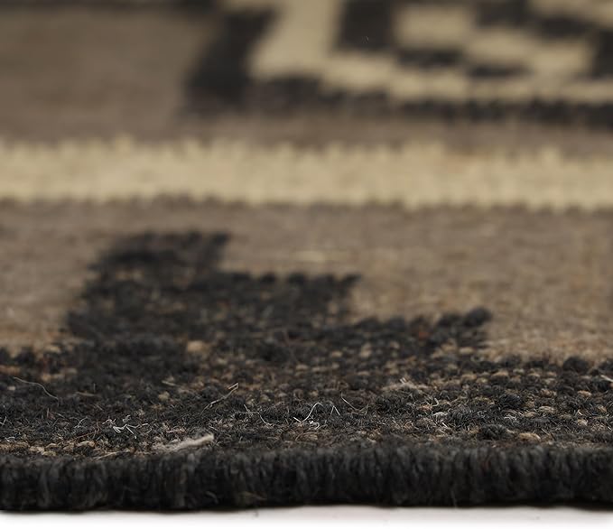 Klim Wool Jute Rug – Handwoven Elegance and Durability (Design 23)