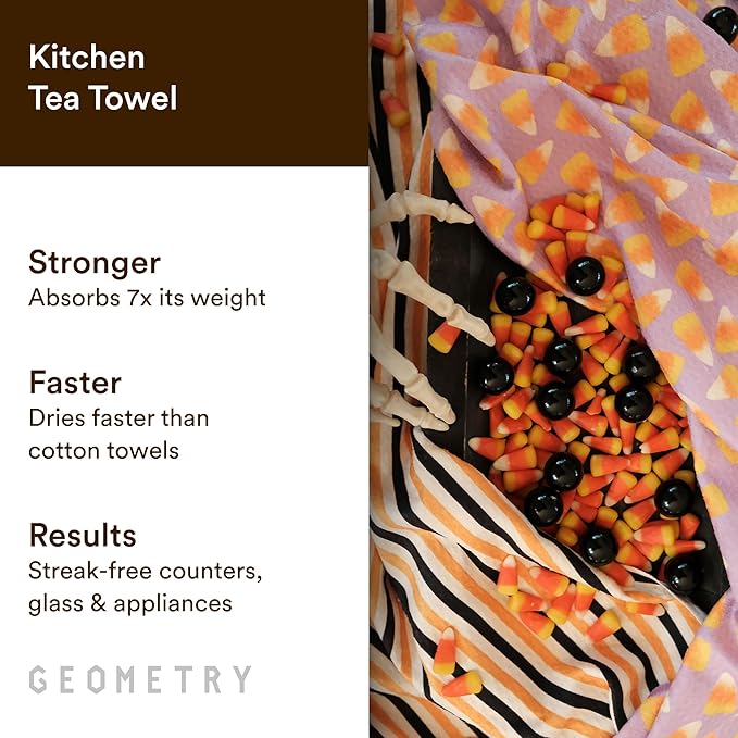 GEOMETRY Kitchen Towels - Quick Dry Microfiber Cloth Dish Towels for Kitchen Drying - Premium Quick Dry Towel - Trick, 18" x 30" - 1 Piece