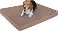 Dogbed4less Waterproof Memory Foam Dog Bed for Medium Dogs with Washable Cover and Extra Pet Bed Case 37X27X4 Inch, Brown