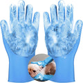 SUKETIL Pet grooming gloves,Dog washing gloves with High-Density Teeth with Five Finger Design to bathing and Massage for Dog