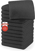 RIVERSIDE 12 Pack Washcloths - 12x12 Inches, 500 GSM, 100% Ring-Spun Cotton - Soft, Absorbent & Durable Face and Body Towels - for Bathroom, Spa, Gym, Makeup Removal & Everyday Use - Charcoal
