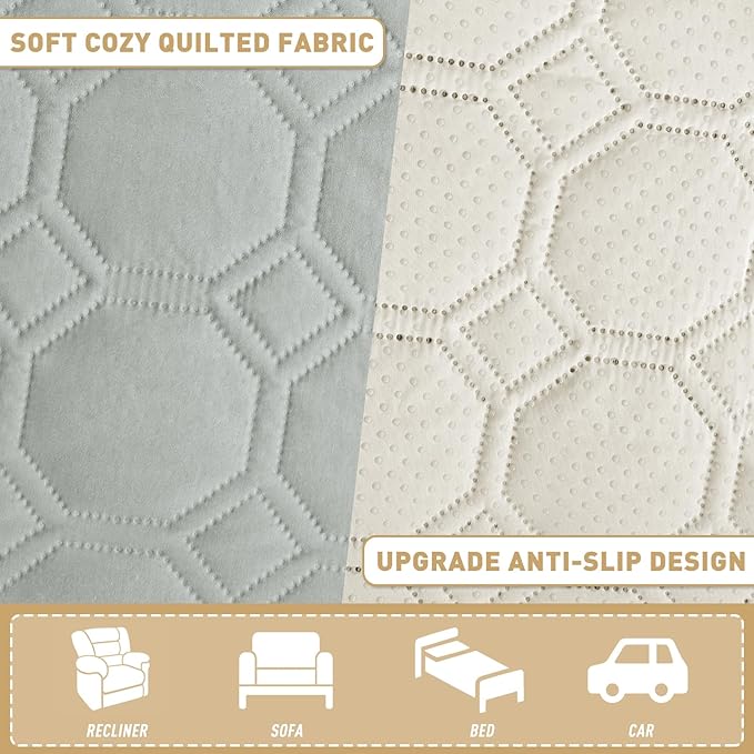 ZNSAYOTX Ultimate Cozy Blankets (82"x82") 100% Waterproof Bed Mat Blanket for Dog Pets, Couch Sofa Protector with Non-Slip Back Washable Durable, Pee Scratch Proof Easy to Clean (Light Grey)