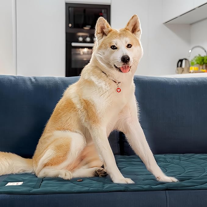 Travel Dog Bed | Camping Dog Bed | 37.4"x25.6" Waterproof Outdoor Dog Mat | Portable Place Mat for Dogs with Handle | Machine Washable | Easy Clean for Outdoor Adventures (Yellow)