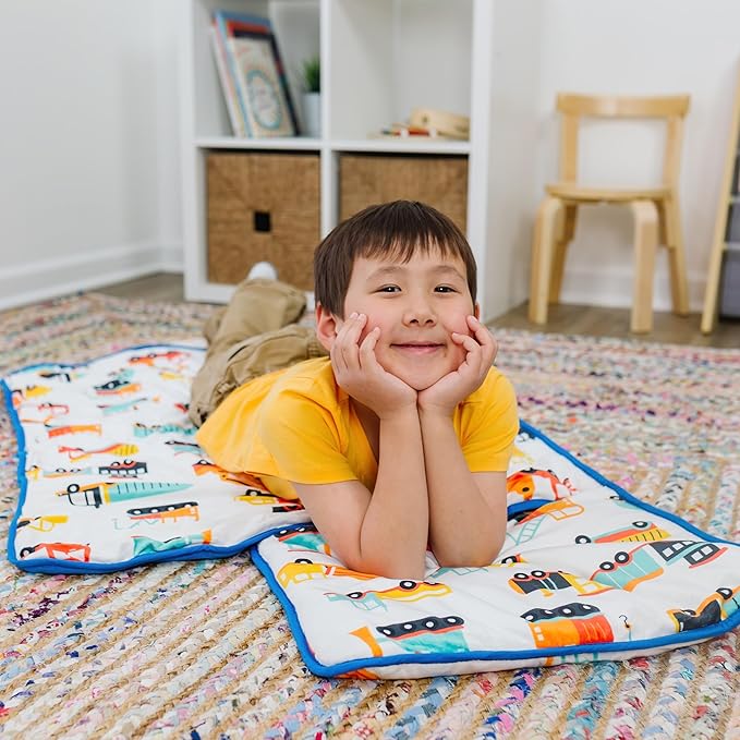 Wildkin Kids Plush Nap Mat – Soft, Cozy, Convenient for Daycare & Preschool