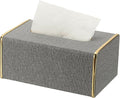 uxcell Tissue Box Cover, Rectangle Modern Tissue Box Holder with Magnetic Closure for Living Room Bedroom Office Hotel Desk (8.3"x5.1"x3.5", Gray)
