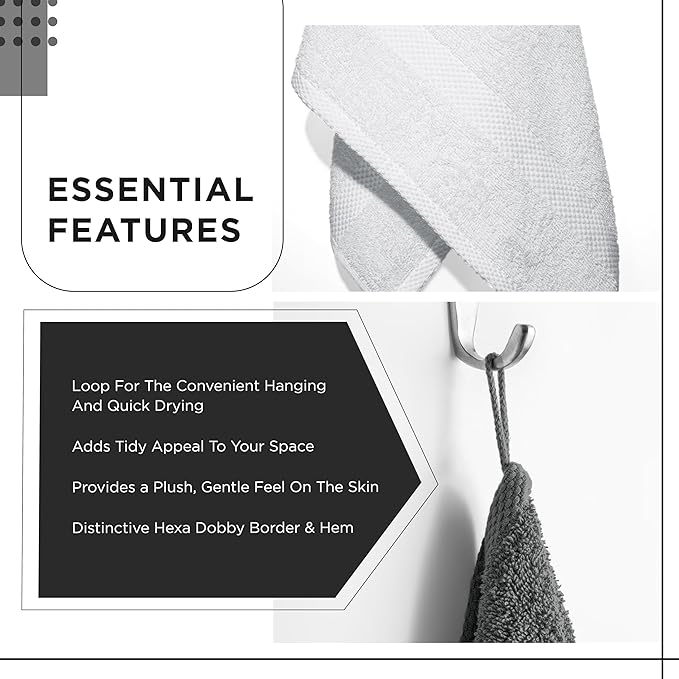 Villa Celestia 600 GSM 100% Cotton Bath Towels, White, Set of 4, Highly Absorbent, Plush, Soft, Quick Dry, 4 Pieces Combed Cotton Luxury Towels for Hotels, Spa, Salon, Bathroom, Dorm, Pack of 4