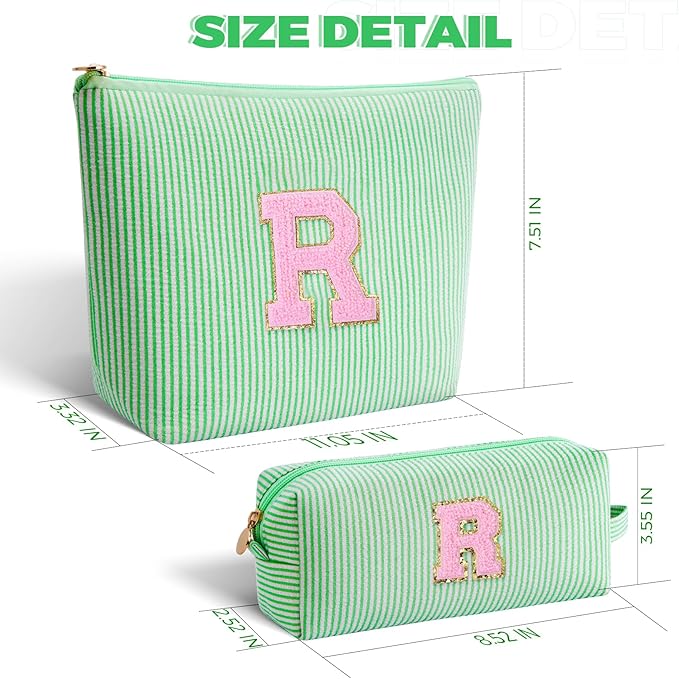 Btffitting Personalized Anniversary Wife's Birthday Gifts,Mothers Day Gifts for Women,Wife Gifts from Husband,Cool Birthday Gifts for Wife,Makeup Bag Set Cosmetic Bag for Teen Girls - Green,R