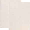 Superior 100% Cotton Bathmat Set, Bath Mats, Bathroom Decor, Shower, Bathtub Essentials, Home Accessories, Small Washable Rug, No Backing, Heavyweight, Nora Collection, Set of 2, 22" x 35", Cream