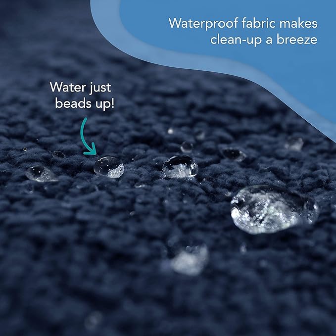 rocket & rex Extra Large Waterproof Dog Blanket, Blue, Washable Waterproof Pet Blanket Protects Beds, Couches & Other Furniture, Premium Fleece Fabric with Reversible Faux Suede, 56" x 73" (Pack of 1)