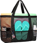 F-color Mesh Beach Bag Family - Large Tote Bag for Cruise Pool Toys Beach Vacation Essentials