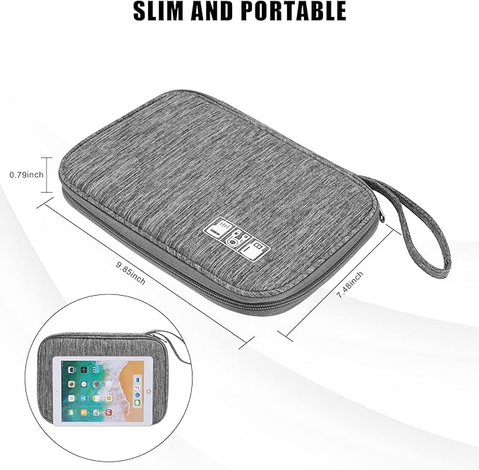 XINGXINRONG Electronic Organizer Travel Universal Cable Organizer Electronics Accessories Bag for Cable, Charger, Phone, USB, SD Card,1Pack