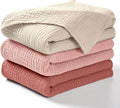 Dreamology Muslin Swaddle Blankets for Boys and Girls,3-Pack Soft & Breathable, Skin-Friendly, Soft Silky Wrap Cotton Baby Muslin Swaddle Blankets for Unisex Newborn (Rose/Pink/Ecru)