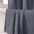 OVZME Grey Shower Curtain Set, Waffle Textured Heavy Duty Fabric Shower Curtain for Bathroom, Luxury Hotel Weighted 230GSM Bath Curtain with 12 Plastic Hooks, Machine Washable, 72x72