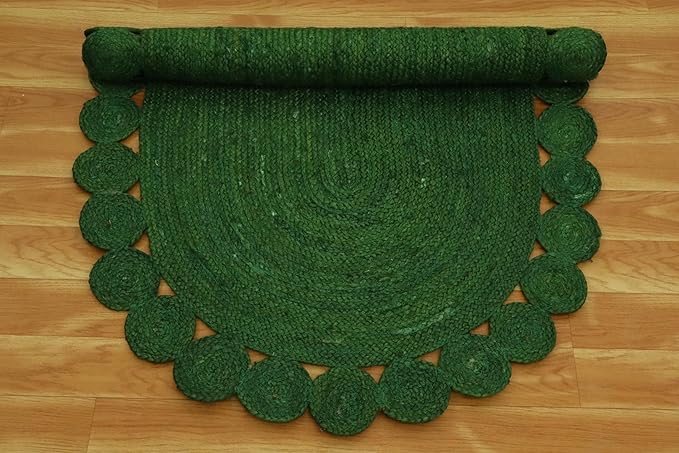 Oval Rug 9x15 Area Rug Kilim Rug Green Solid Design 0.27 inches ThickIndoor Outdoor Rug Flatweave Rug High Traffic Area Lake House Bedroom Dining Room Living Room