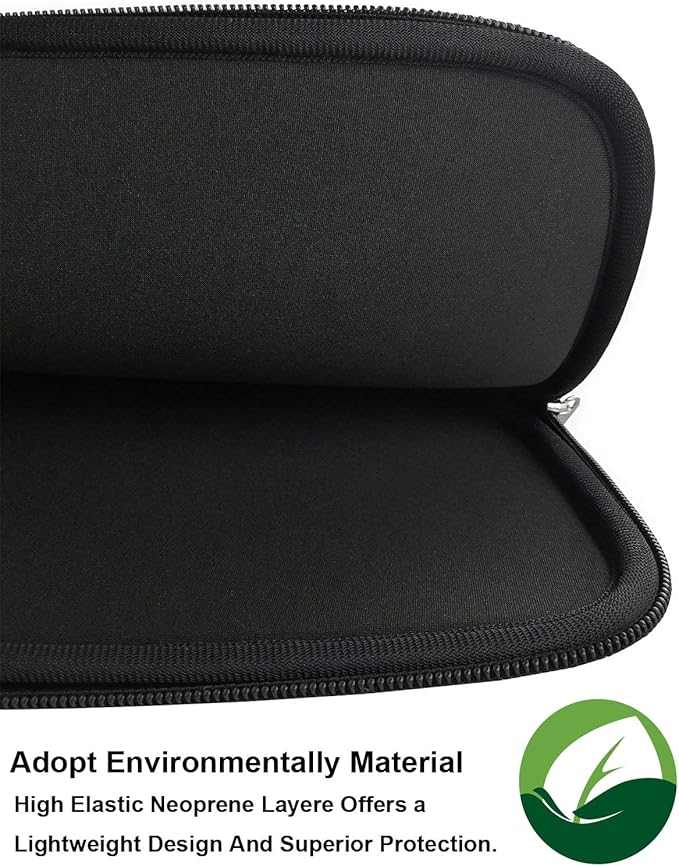 Naukay Laptop Case Sleeve,13-13.3 Inch Resistant Neoprene Laptop Sleeve/Notebook Computer Pocket Case/Tablet Briefcase Carrying Bag Compatible with MacBook Pro,MacBook Air,Notebook Computer-(Black)