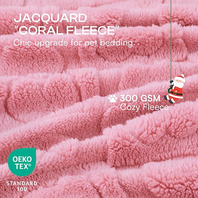 Luciphia 1 Pack 2 Small Dog Blanket Washable Pet Bed Cover Soft Fluffy Puppy Blanket with Premium Fleece 300GSM Cozy Calming Cat Blankets for Indoor Cats Pink 41x31 inch