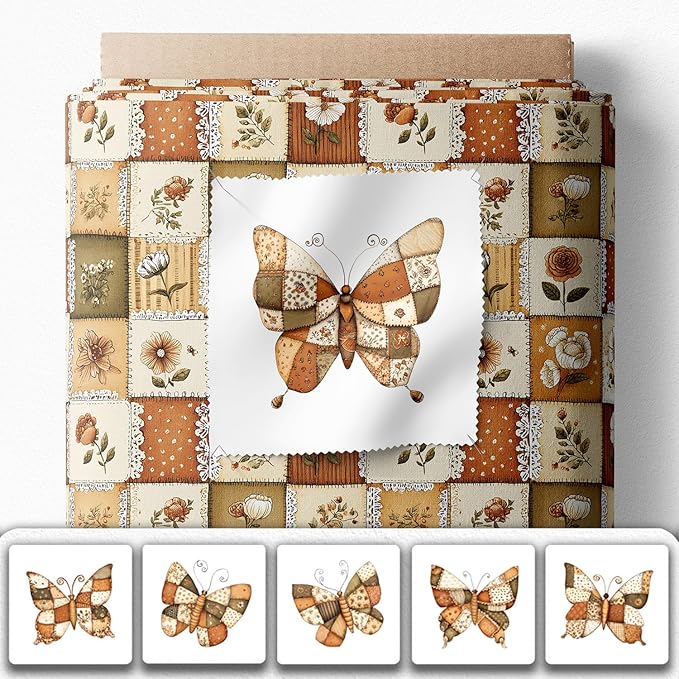 Cotton Patchwork Quilting Fabric Panel – 155×100 cm, 100% Cotton, Made in Türkiye (PRT_KUP 01-001) (Kup 01-031, Fabric Panel 53x155cm)