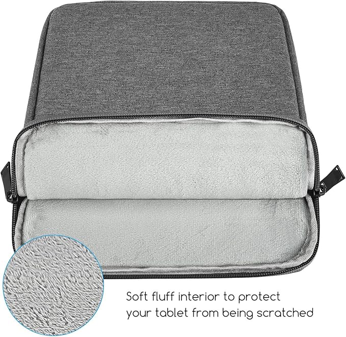 9.7-11 Inch Tablet Sleeve Case Bag Compatible with Amazon Fire Max 11 Tablet / 10.1" Fire HD 10 Plus/Fire HD 10 Kids Pro,iPad Pro 11-inch M5 M4/Air M3 M2/iPad 11th Protective Carrying Bag(Grey)