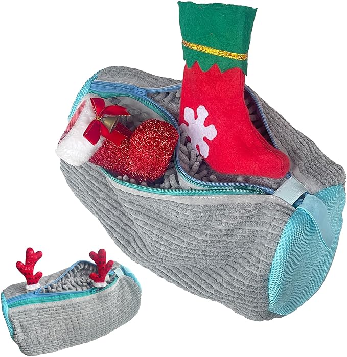 Meruya Dual Compartments Shoe Washing Machine Bag, 360° Deep Clean Laundry Bag, Reusable Shoe Bag for Washing Machine, Shoe Cleaning Bag for Sneakers Tennis Shoes Sock
