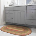 Azalea Oval Braided Rugs 20x30 - Vibrant Multicolored Rug for Kitchen & Entryways, Durable and Low Maintenance No-Shed Jute